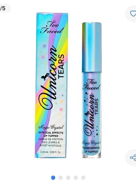 Too Faced Other - Too Faced Unicorn Tears Iridescent Blue Lip Topper ☆ Rare ☆